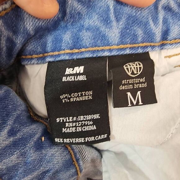 L&M Black Label Size Medium Ombre Cutoff mini Skirt Denim G12 - Picture 7 of 7